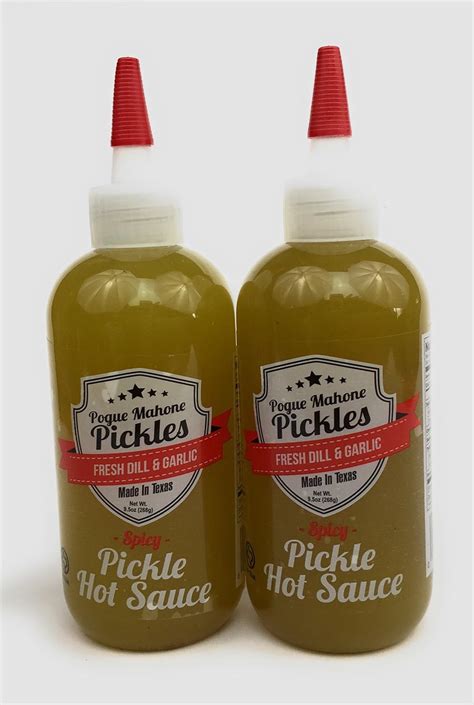 Amazon Com Pogue Mahone Spicy Pickle Hot Sauce 9 5oz Pack Of 2