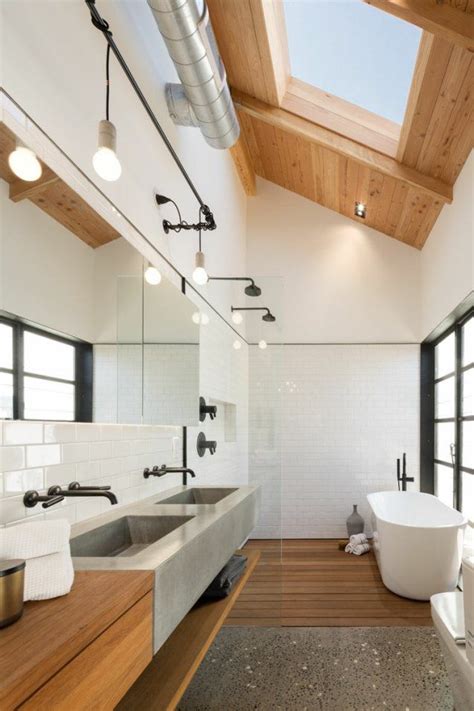 Modernes Bad Mit Holz 27 Ideen Für Möbel Boden Wand & Decke von Moderne