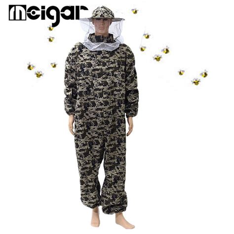 Durable Beekeeper Bee Suit Smock Camouflage Beekeeping Jacket Pants