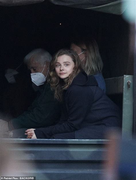 Chloe Grace Moretz Smiles On The Final Day Of Shooting Her Thriller Mother Android In Boston