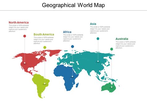 Geographical World Map Free Ppt Template World Map Template World