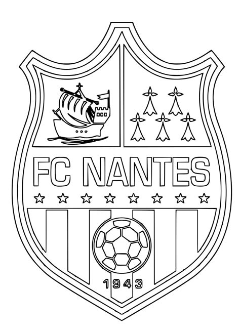 Revue miroir du foot maillot asse france marseille psg nantes rennes bordeaux. Coloriage écusson FC Nantes à imprimer