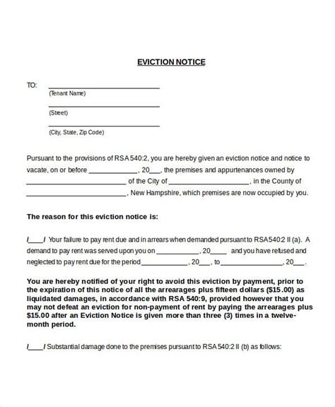 What does eviction notice mean? Printable Eviction Notice - 8+ Free Word,PDF Document ...