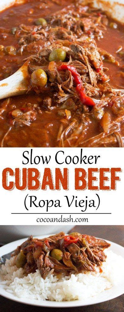 Ropa Vieja Shredded Beef Cuban Recipe Slow Cooker Crockpot Easy