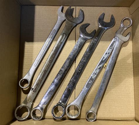 Lot Assorted Large Wrenches Craftsman And More