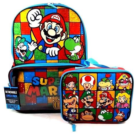 Super Mario Boys And Girls Boss Princess Luigi 16 School Backpack With