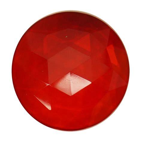 Round Red 30mm Faceted Jewel Delphi Glass