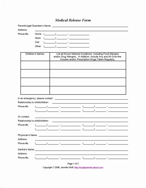 40 Free Printable Medical Forms Desalas Template