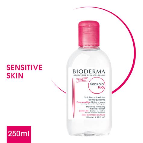 Bioderma Sensibio H2o Soothing Micellar Water Facial Non Rinse Cleanser For Sensitive Skin 250ml
