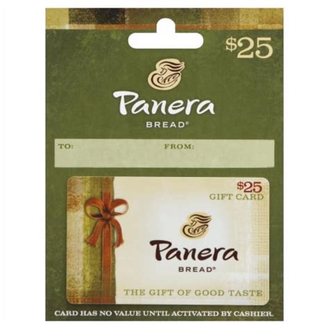 Panera Bread 25 Gift Card 1 Ct Fred Meyer