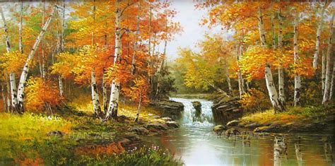 Birch Tree Forest Painting Birch Forest Scenery Oil Painting 100
