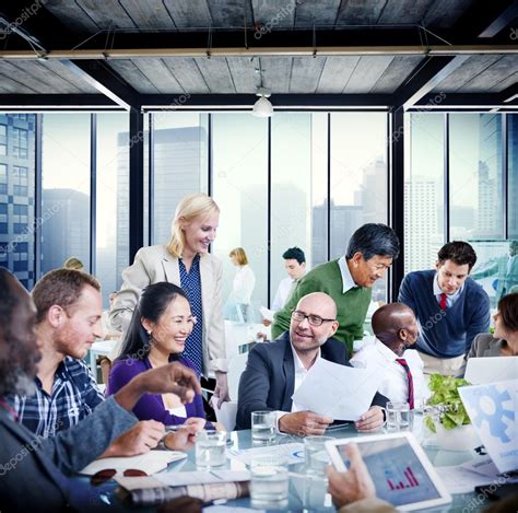 Group Of People Brainstorming In The Office — Stock Photo © Rawpixel