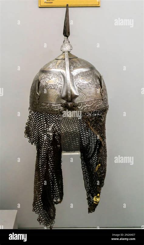 Historic Persian Helmet Stock Photo Alamy