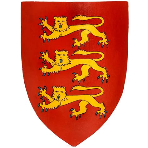 Medieval Edward The First Shield Three Lions Replica The Etsy
