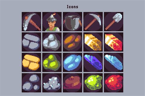 Mining Game Assets Pixel Art Pack
