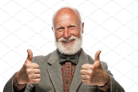 Old Man With A Big Beard And A Smile ~ People Photos ~ Creative Market