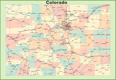 Printable Map Of Colorado Cities Printable Maps