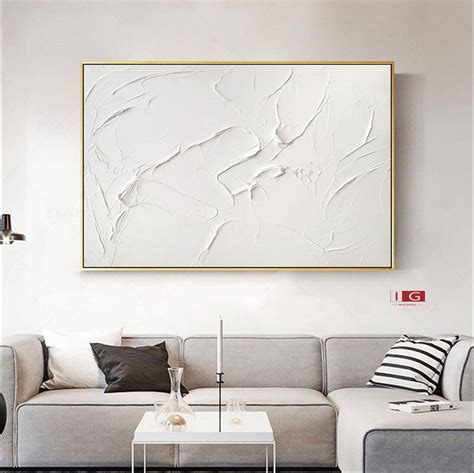 White 3d Textured Art White Abstract Art White Wall Paintings Etsy