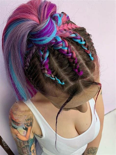 Pin By Justina Beacom On Braids Rave Hair Festival Hair Trends
