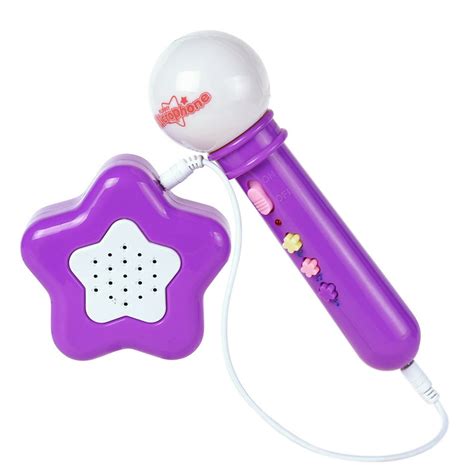 Kids Mic Carry Music Microphone Speaker Karaoke Toys For Kids Purple