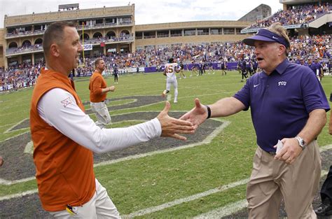 Former Tcu Coach Gary Patterson Attends Game In Texas Gear