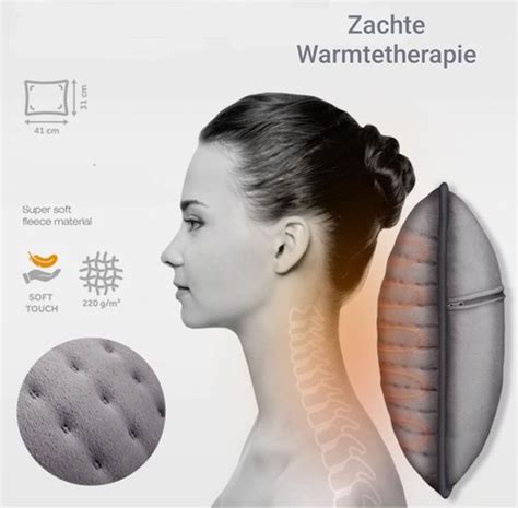 Coazy Warmtekussen Elektrisch Grijs Met Vulling W Voor Rug Nek En Schouder Bol