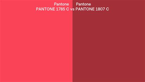 Pantone 1785 C Vs Pantone 1807 C Side By Side Comparison
