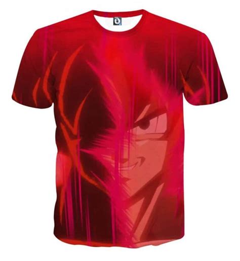 Dragon Ball Super Goku Red Kaioken Energy Epic Punch T Shirt Saiyan Stuff