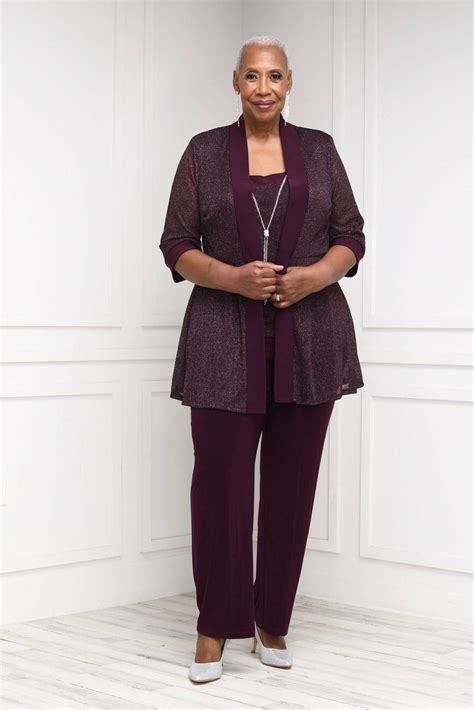 Here Is Another Stunning Plus Size Pant Suit From Rm Richards An Elegant Comfortable Knit Fabric