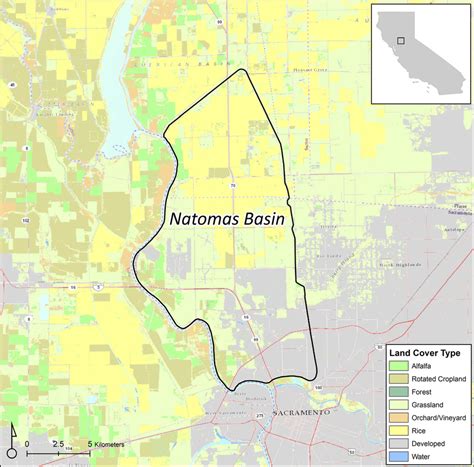 The Natomas Basin Sacramento And Sutter Counties California And Its