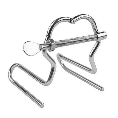 Stainless Steel Open Plug Vaginal Anal Spreader Speculum Stretching