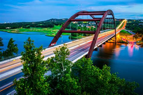 Traffic Austin Texas Pennybacker Bridge Night Timelapse 360 Bridge Dr
