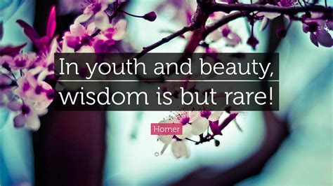 Homer Quote: “In youth and beauty, wisdom is but rare!”