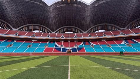 It has a seating capacity of 150,000. Pictures: North Korea's newly renovated May Day stadium ...