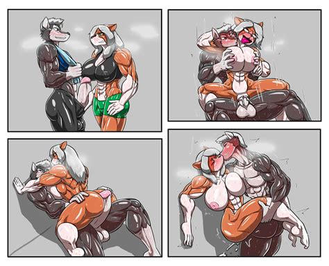 Rule 34 Allesey Couple Fucked Silly Furry Kissing Muscular Female