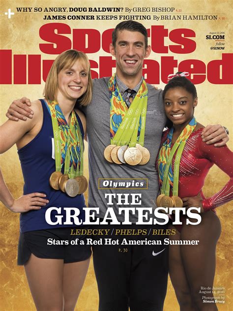 michael phelps katie ledecky and simone biles unite for sports illustrated cover katie