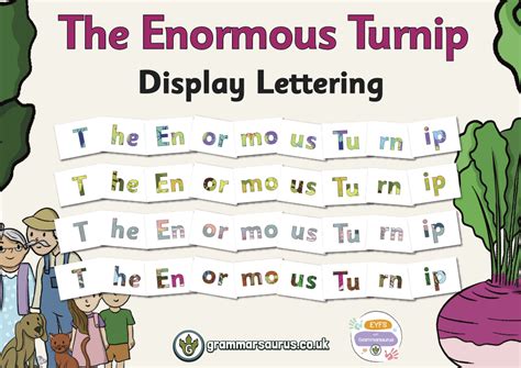Eyfs The Enormous Turnip Display Lettering Grammarsaurus