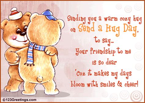 Your Friendship Is Dear To Me Free Friendly Hugs Ecards 123 Greetings