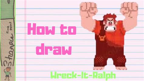 How To Draw Wreck It Ralph Youtube