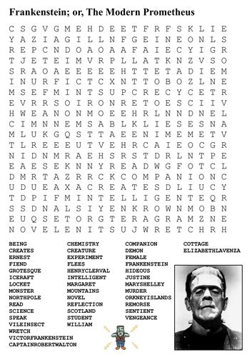 Frankenstein Word Search By Sfy773 Teaching Resources Tes