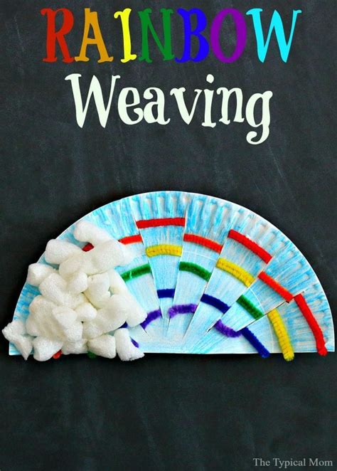 Paper Plate Rainbow Weaving Art · The Typical Mom