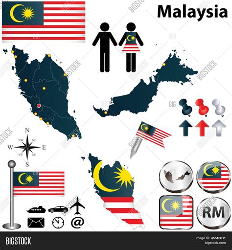 Map Malaysia Vector And Photo Free Trial Bigstock