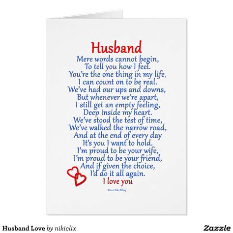 Husband Love Card | Happy anniversary to my husband, Love poems for husband, Love husband quotes