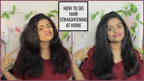 Straight hair looks stylish, pretty and is convenient to maintain. தமிழ் VLOG:HOW TO DO HAIR STRAIGHTENING AT HOME FOR CURLY ...
