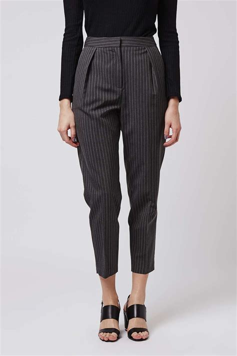 Pinstripe Peg Trousers View All Topshop Outfit Peg Trousers Pinstripe