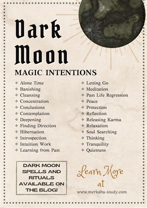 Dark Moon Magic 9 Spells And Rituals For Beginner Witches Merkaba