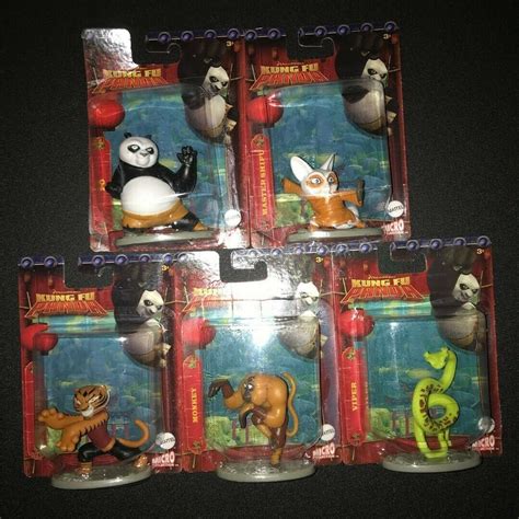 Mattel Micro Collection Dreamworks Kung Fu Panda Figures Complete Set