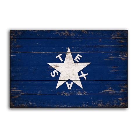 First Official Flag Of The Republic Of Texas 1836 Wood Flags Etsy