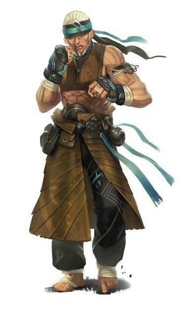 Human Monk Brawler Pathfinder Pfrpg Dnd Dandd D20 Fantasy Rpg