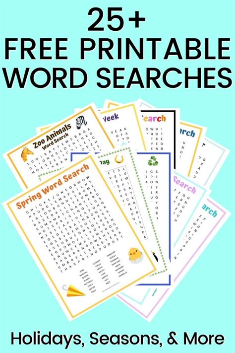 Kids Printable Calendar Printable Word Searches